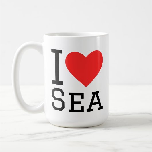 Ik hou van zee koffiemok (Links)