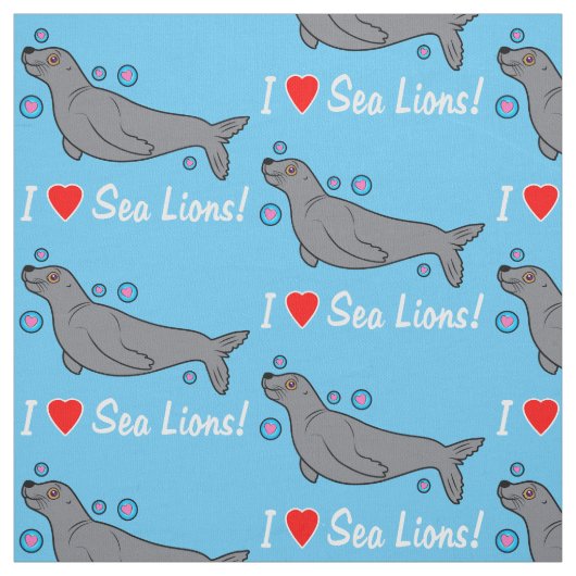 Ik hou van Zee Lions! Stof (Swatch)