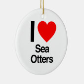 ik hou van zee otters keramisch ornament (Rechts)