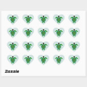 Ik hou van Zee SCHILDPADDEN - Marine wildlife - Ze Hart Sticker (Vel)