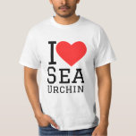Ik hou van zee urchin t-shirt<br><div class="desc">Ik hou van zee egel,  voor dierenkoninkrijksliefhebbers</div>