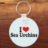 Ik hou van Zee Urchins Sleutelhanger (Voorkant)