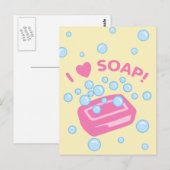 Ik hou van zeep briefkaart (Voorkant / Achterkant)