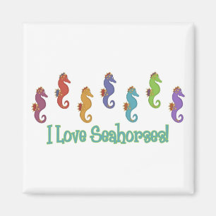 Ik hou van zeepaarden (alleen lichte T - shirts) Magneet
