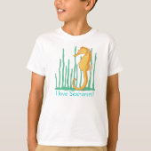 Ik hou van zeepaardjes Sinaasappel zeepaardje T-shirt (Voorkant)