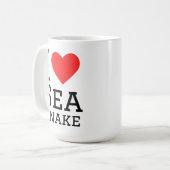 Ik hou van zeeslang koffiemok (Voorkant links)