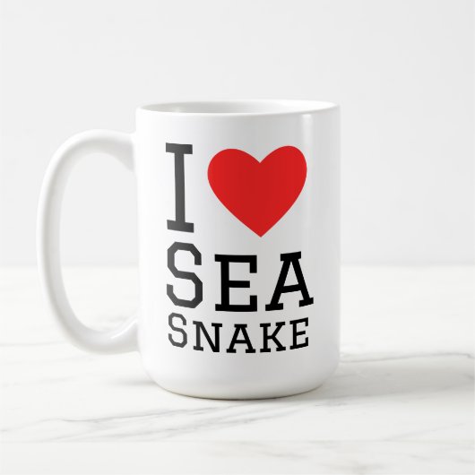 Ik hou van zeeslang koffiemok (Links)