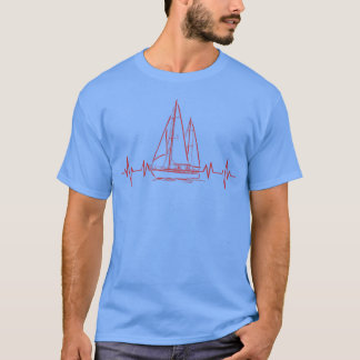Ik hou van zeilliefhebbers Kleding Merch T-shirt