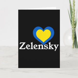 Ik hou van Zelensky Oekraïne President Volodymyr H Kaart