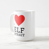 Ik hou van zelfportret koffiemok (Voorkant links)