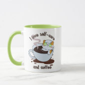 Ik hou van zelfzorg en koffie grappige koffie mok (Links)
