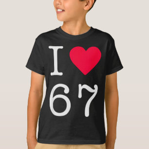 Ik hou van zes zeven 6 7 Meme Gen Alpha Slang T-shirt