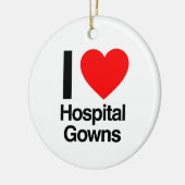 ik hou van ziekenhuisjurken keramisch ornament (Links)