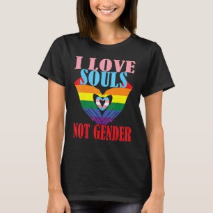 Ik hou van zielen niet geslacht, regenboog liefde t-shirt