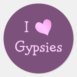 Ik hou van zigeuners ronde sticker