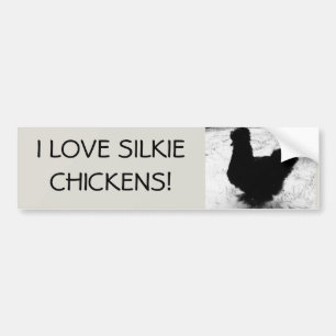 Ik hou van zijdekippen bumpersticker