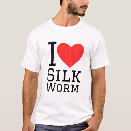 Ik hou van zijderupsen t-shirt (Voorkant)