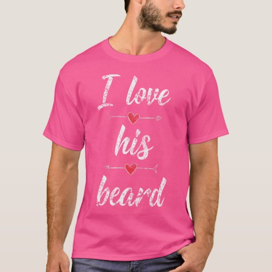 Ik hou van zijn baard t-shirt (Voorkant)