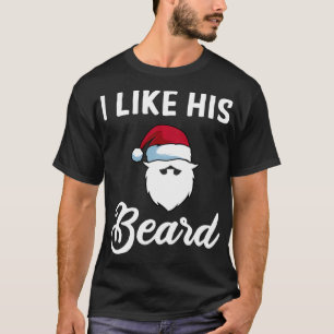 Ik hou van zijn baard voor grappige kerstparen t-shirt