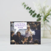 Ik hou van zijn Belemmering, maar zijn paars staat Briefkaart (Staand voorkant)