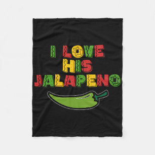 Ik hou van zijn Jalapeno Ik hou van haar taco's Fu Fleece Deken