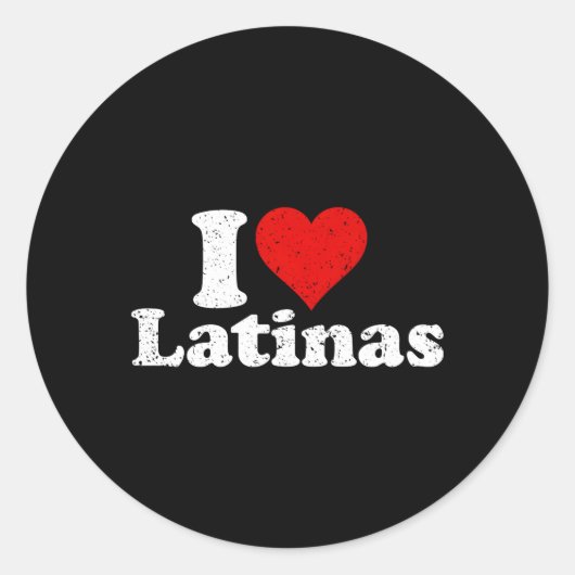 Ik hou van zijn Latinas vriend Ronde Sticker (Voorkant)