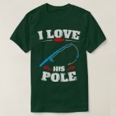  ik hou van zijn poel grappig Vist koppel T-shirt (Design voorkant)