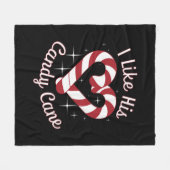 Ik hou van zijn snoepriet grappige koppels die ove fleece deken (Voorkant (Horizontaal))