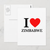 Ik hou van Zimbabwe Briefkaart (Voorkant / Achterkant)