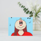 Ik hou van zingen briefkaart (Staand voorkant)