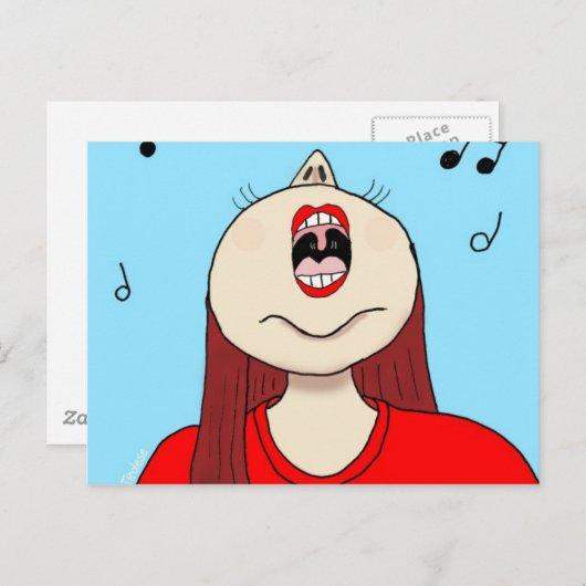 Ik hou van zingen briefkaart (Voorkant / Achterkant)