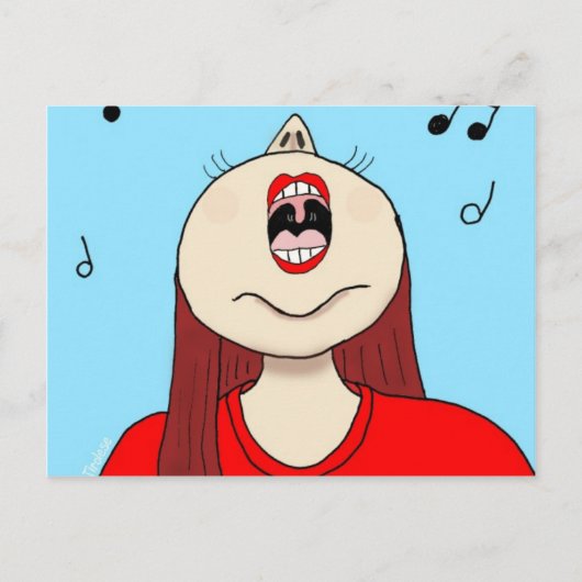 Ik hou van zingen briefkaart (Voorkant)