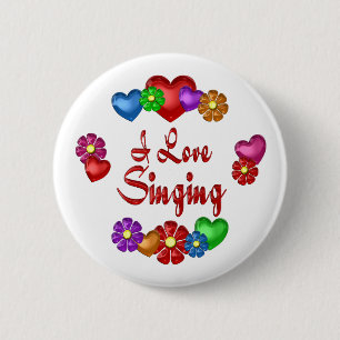 Ik hou van zingen ronde button 5,7 cm