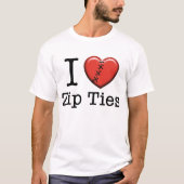 Ik hou van Zip Stropdassen T-shirt (Voorkant)