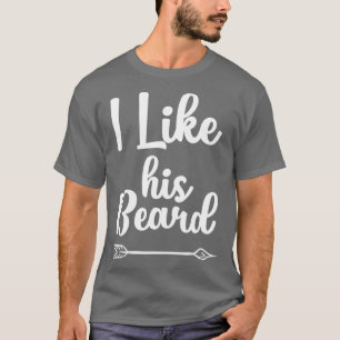 Ik hou van z'n baard grappige compliment voor pare t-shirt