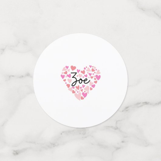 Ik hou van Zoe Confetti (Kleine voorkant)