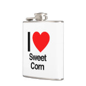 Ik hou van zoete maïs heupfles (Links)