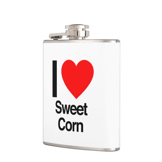 Ik hou van zoete maïs heupfles (Links)