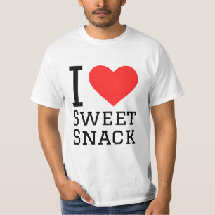 Ik hou van zoete snack t-shirt