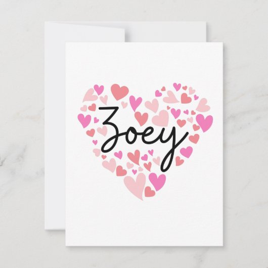 Ik hou van Zoey Bedankkaart (Voorkant)