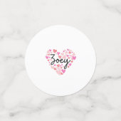 Ik hou van Zoey Confetti (Kleine voorkant)