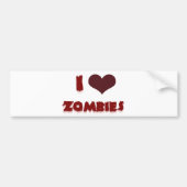 Ik hou van zombies bumpersticker (Voorkant)