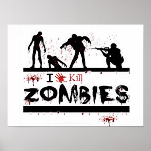 ik hou van zombies doden poster (Voorkant)
