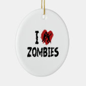 Ik hou van Zombies Keramisch Ornament (Rechts)