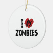 Ik hou van Zombies Keramisch Ornament (Links)