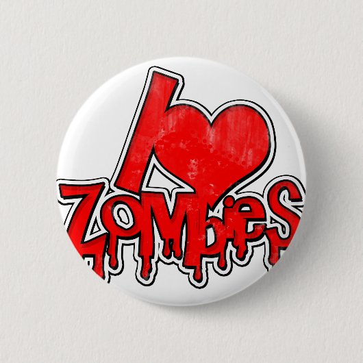 Ik hou van Zombies Ronde Button 5,7 Cm (Voorkant)