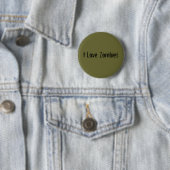 Ik hou van Zombies Ronde Button 5,7 Cm (In situ)