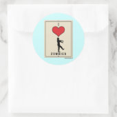 Ik hou van Zombies Ronde Sticker (Tas)