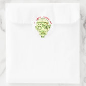 Ik hou van zombies ronde sticker (Tas)