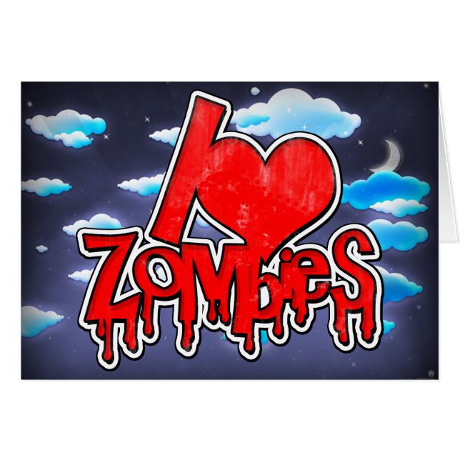 Ik hou van zombies rood (Voorkant Horizontaal)